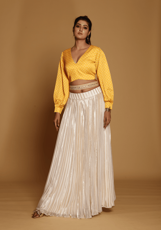Sunshine Crop Top Lehenga Set