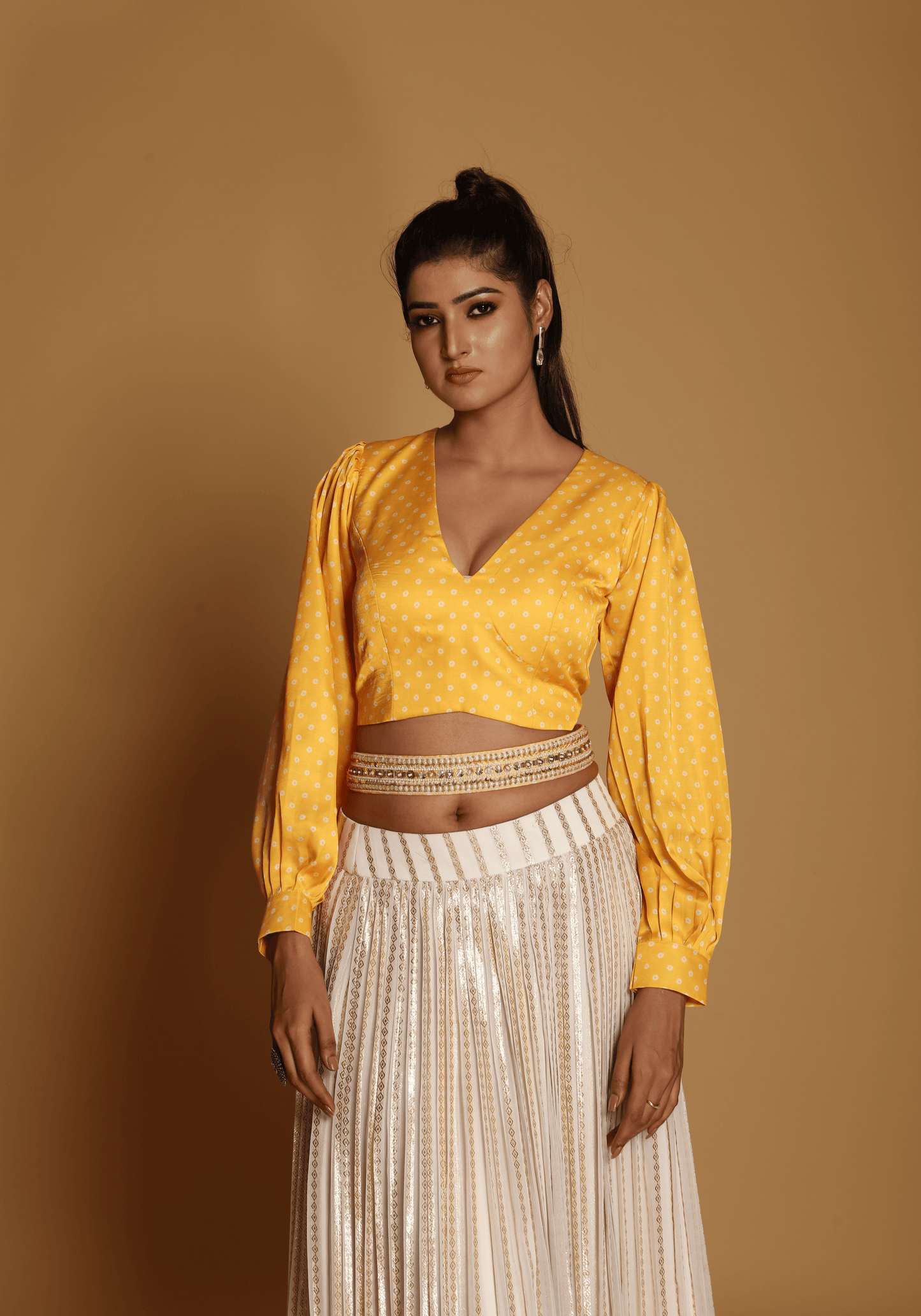 Sunshine Crop Top Lehenga Set