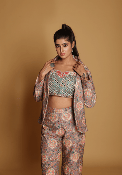 Blush Mirrorwork Co-Ord Set