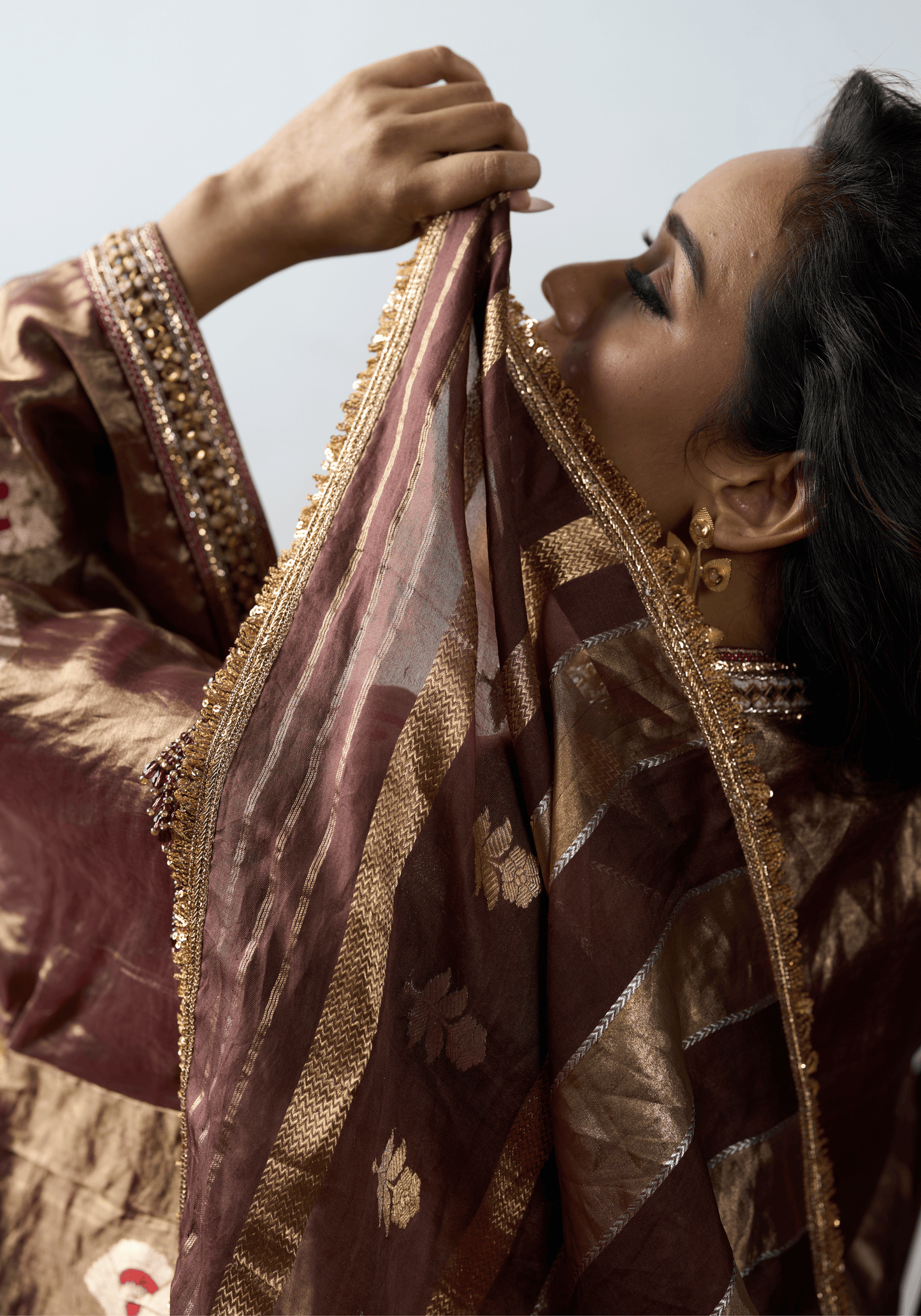 Royal Bronze Kaftan Kurti Set