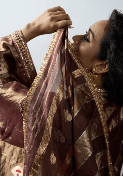 Royal Bronze Kaftan Kurti Set