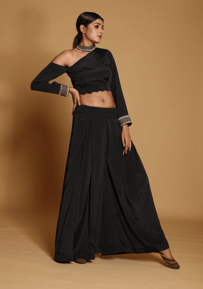 Midnight One-Shoulder Co-Ord Set