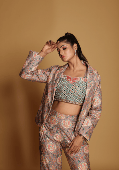 Blush Mirrorwork Co-Ord Set