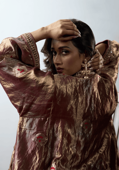 Royal Bronze Kaftan Kurti Set