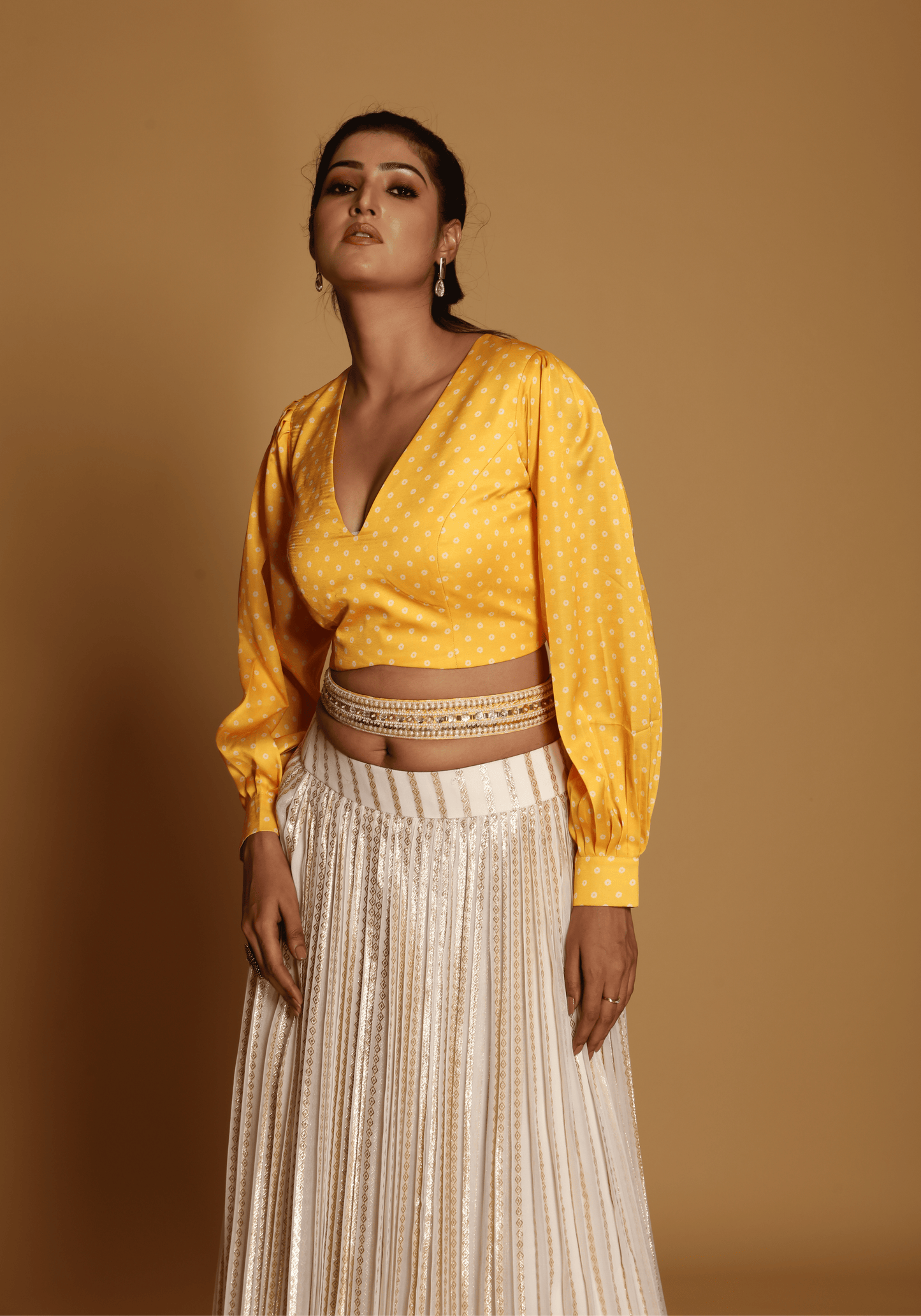 Sunshine Crop Top Lehenga Set
