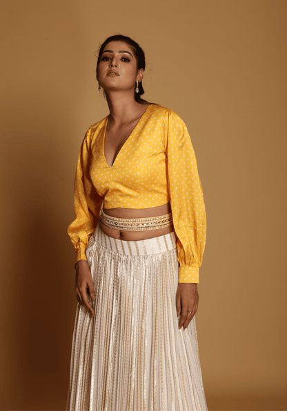 Sunshine Crop Top Lehenga Set