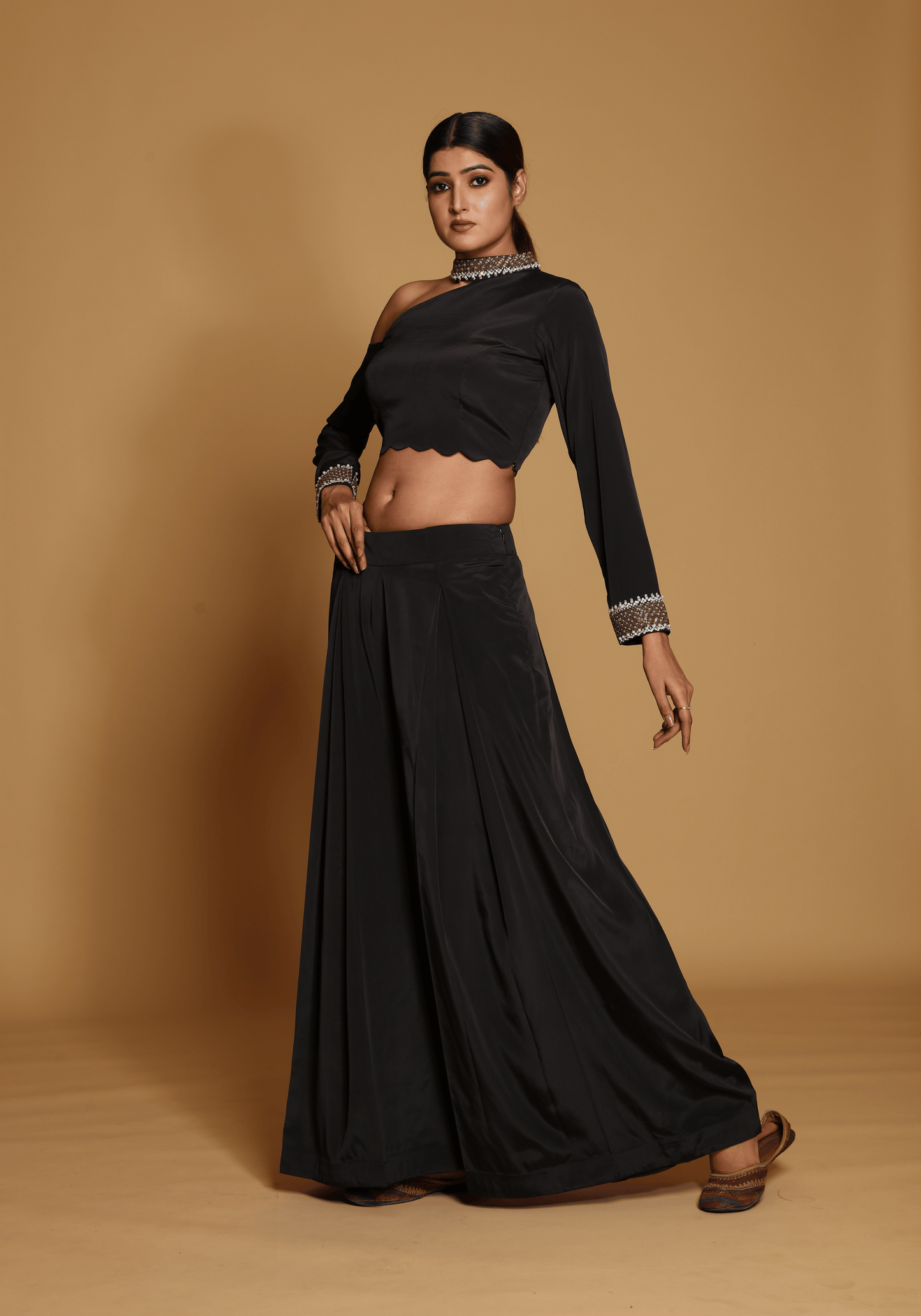 Midnight One-Shoulder Co-Ord Set