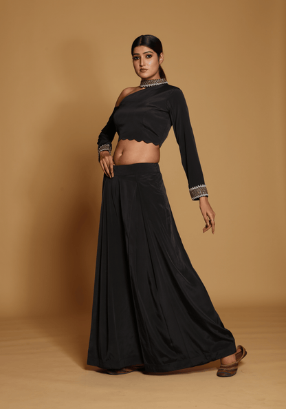 Midnight One-Shoulder Co-Ord Set