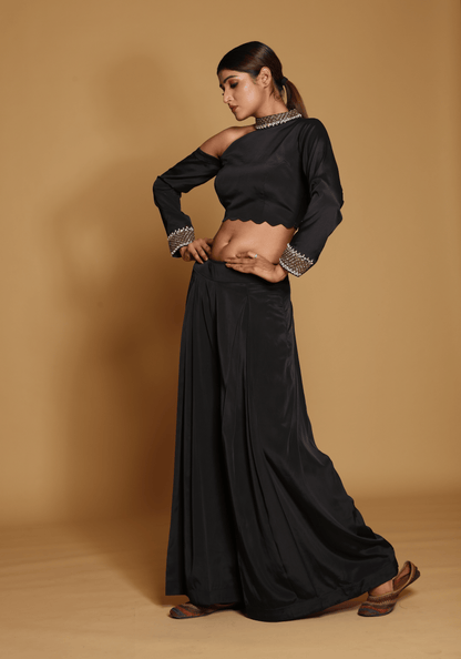 Midnight One-Shoulder Co-Ord Set