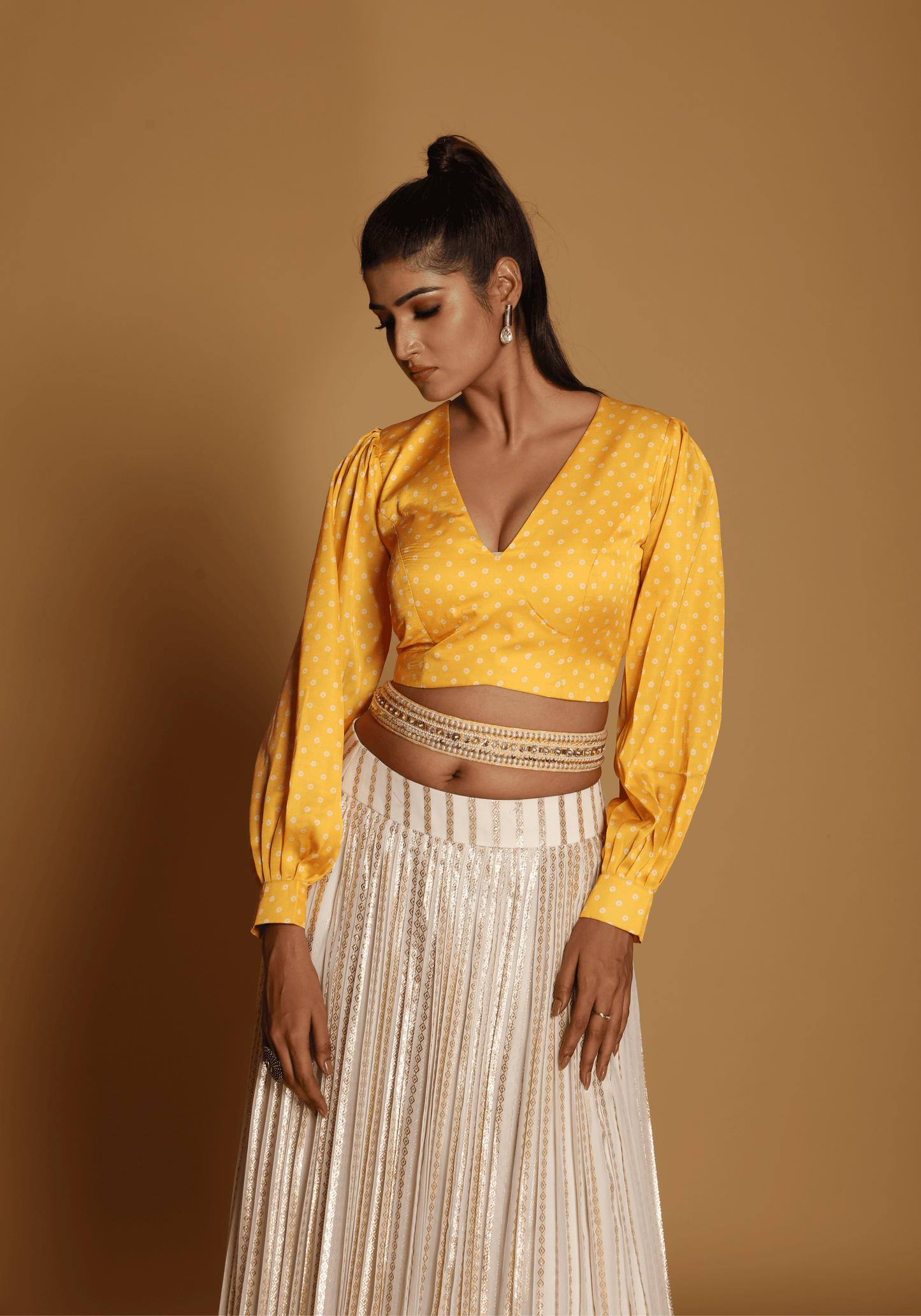 Sunshine Crop Top Lehenga Set