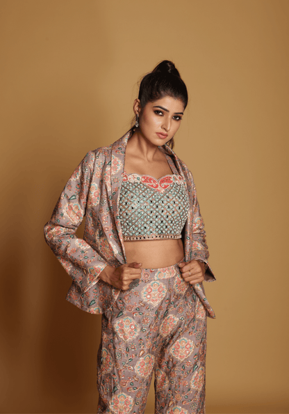 Blush Mirrorwork Co-Ord Set