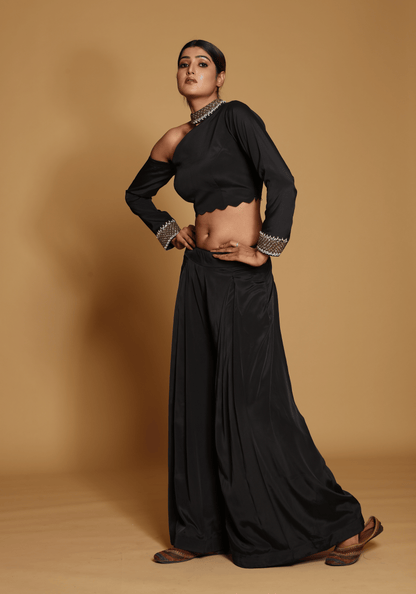 Midnight One-Shoulder Co-Ord Set
