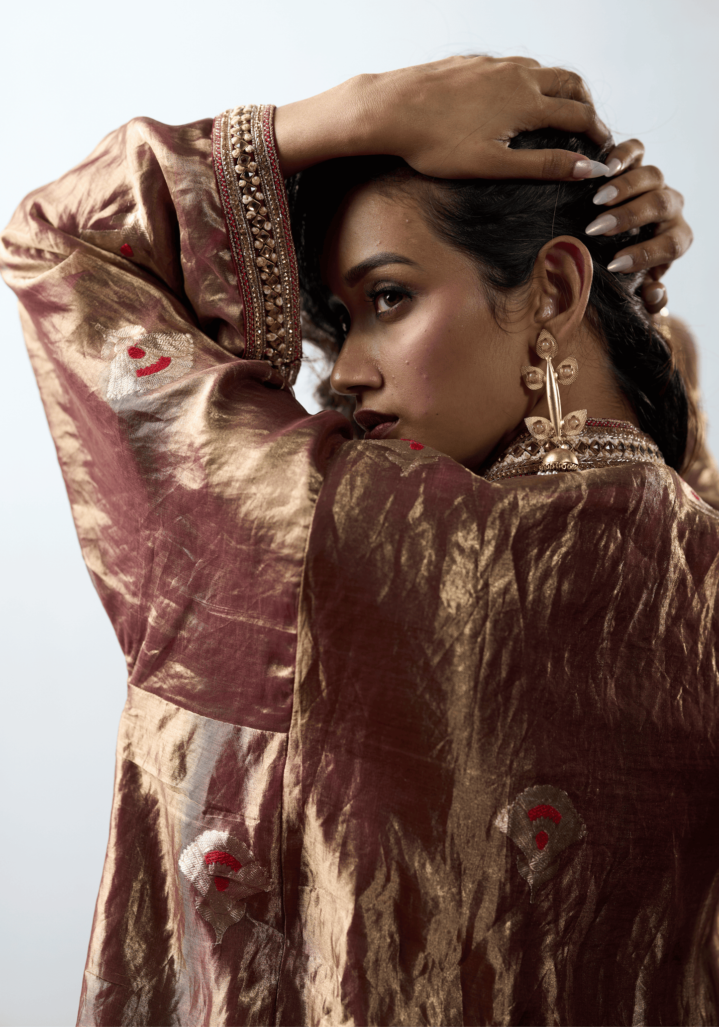 Royal Bronze Kaftan Kurti Set