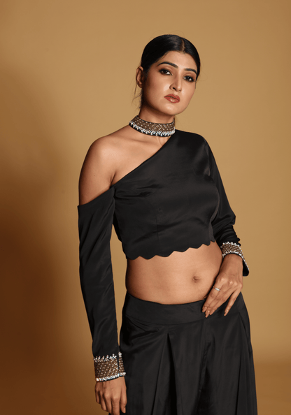 Midnight One-Shoulder Co-Ord Set