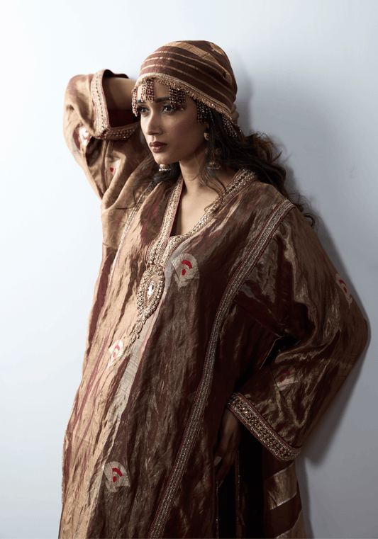 Royal Bronze Kaftan Kurti Set