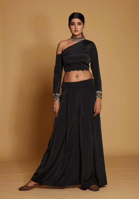 Midnight One-Shoulder Co-Ord Set