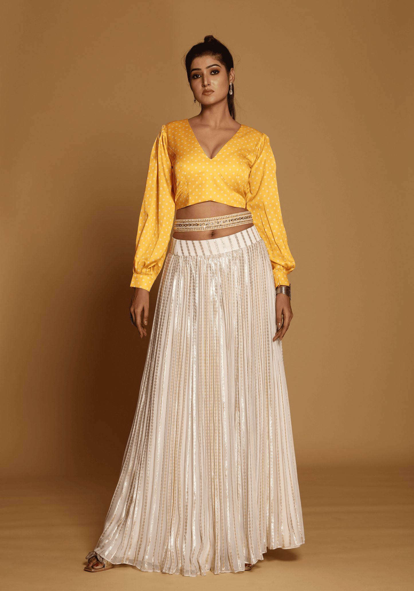 Sunshine Crop Top Lehenga Set