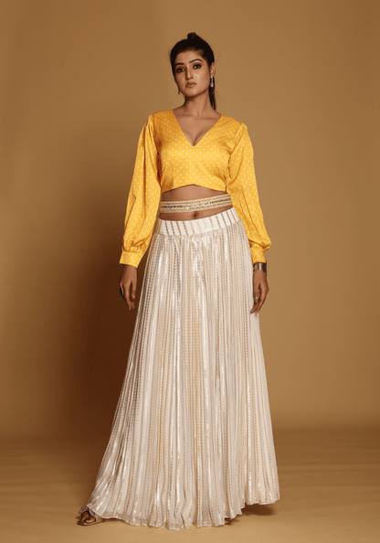 Sunshine Crop Top Lehenga Set