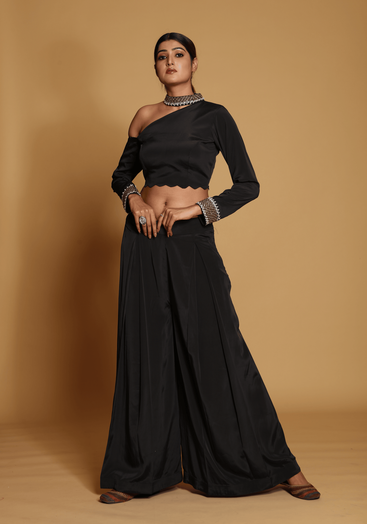 Midnight One-Shoulder Co-Ord Set