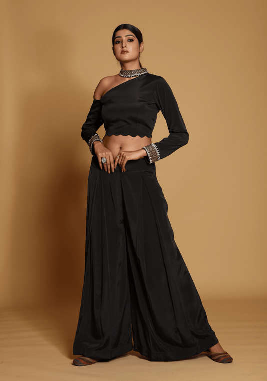 Midnight One-Shoulder Co-Ord Set