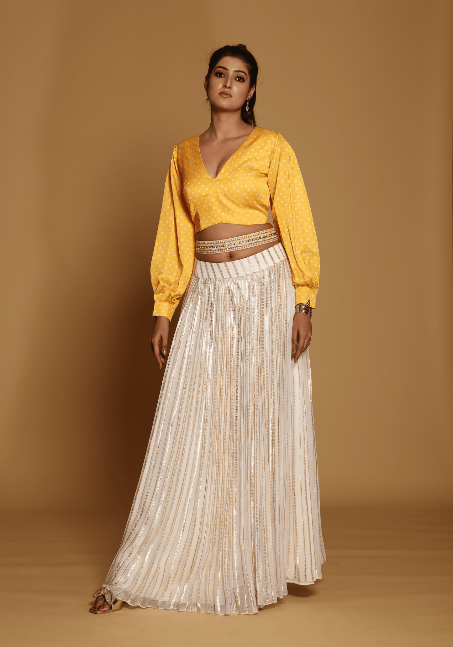 Sunshine Crop Top Lehenga Set