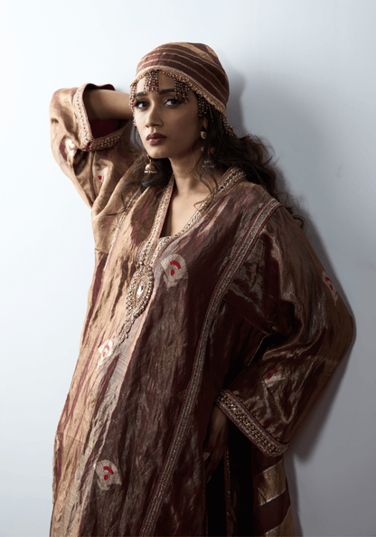 Royal Bronze Kaftan Kurti Set