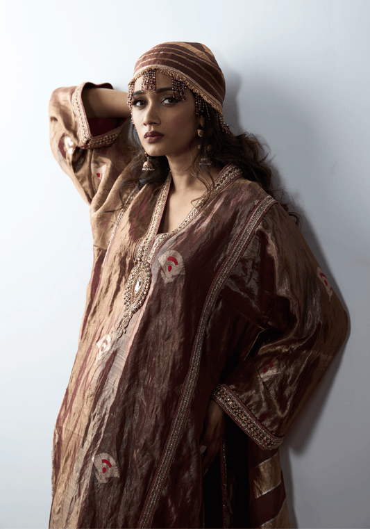 Royal Bronze Kaftan Kurti Set
