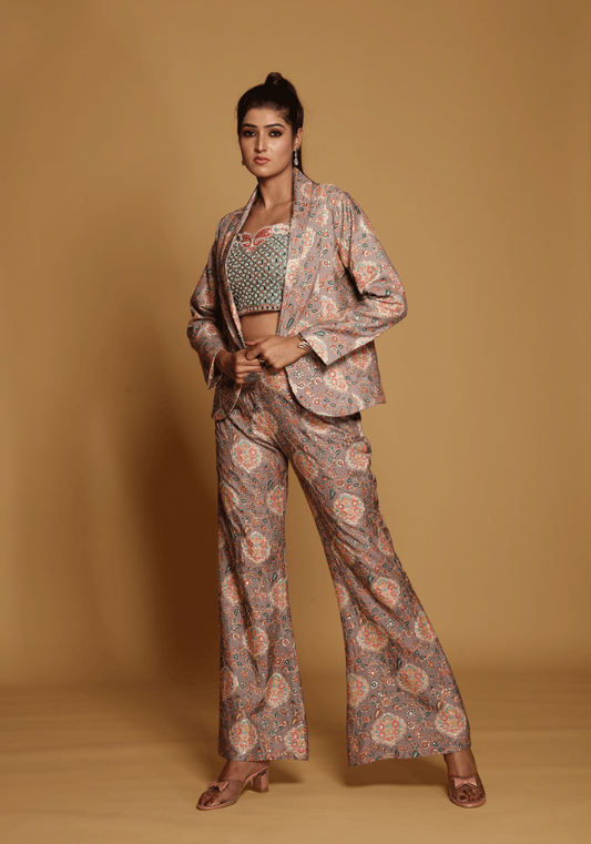 Blush Mirrorwork Co-Ord Set