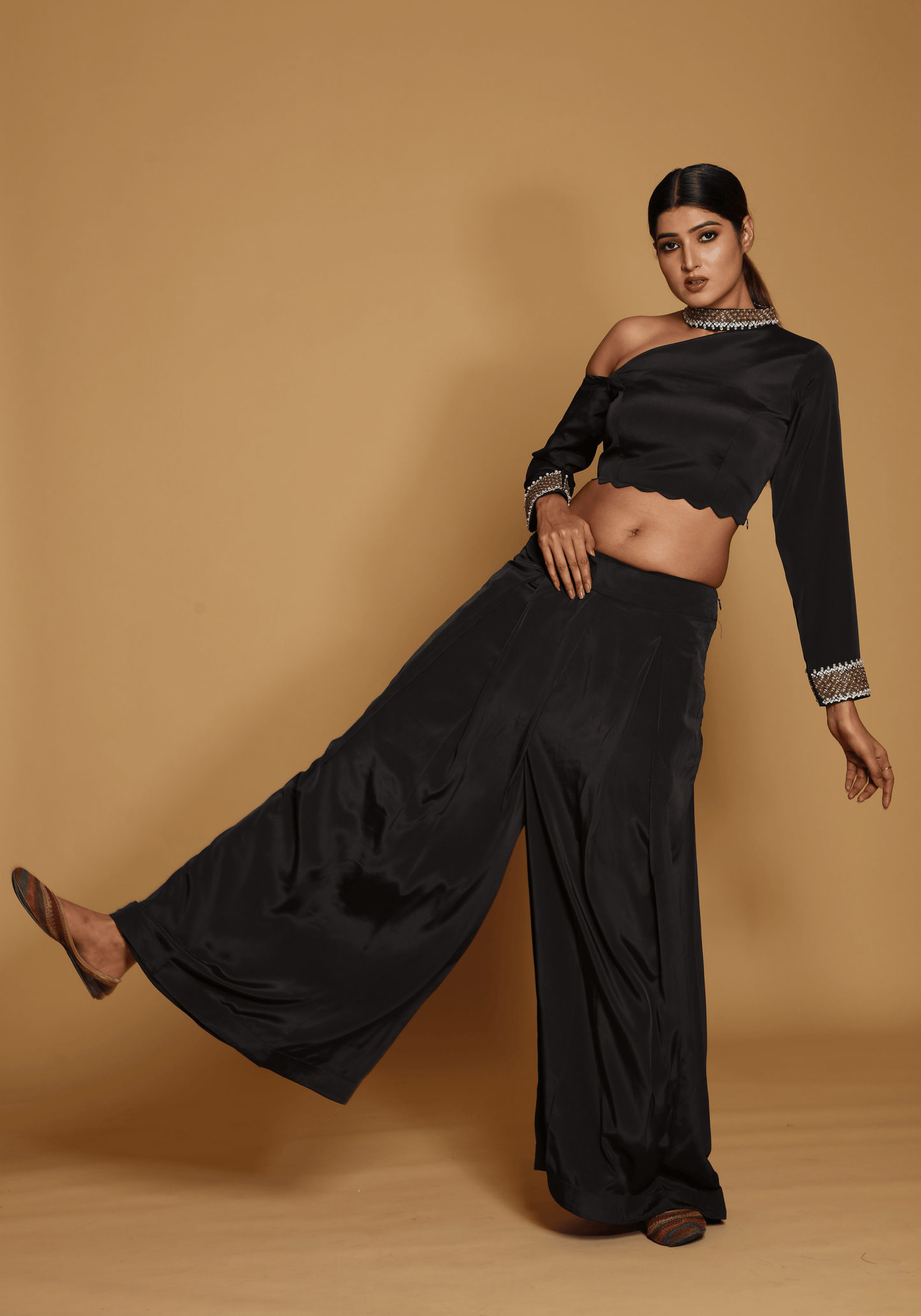 Midnight One-Shoulder Co-Ord Set