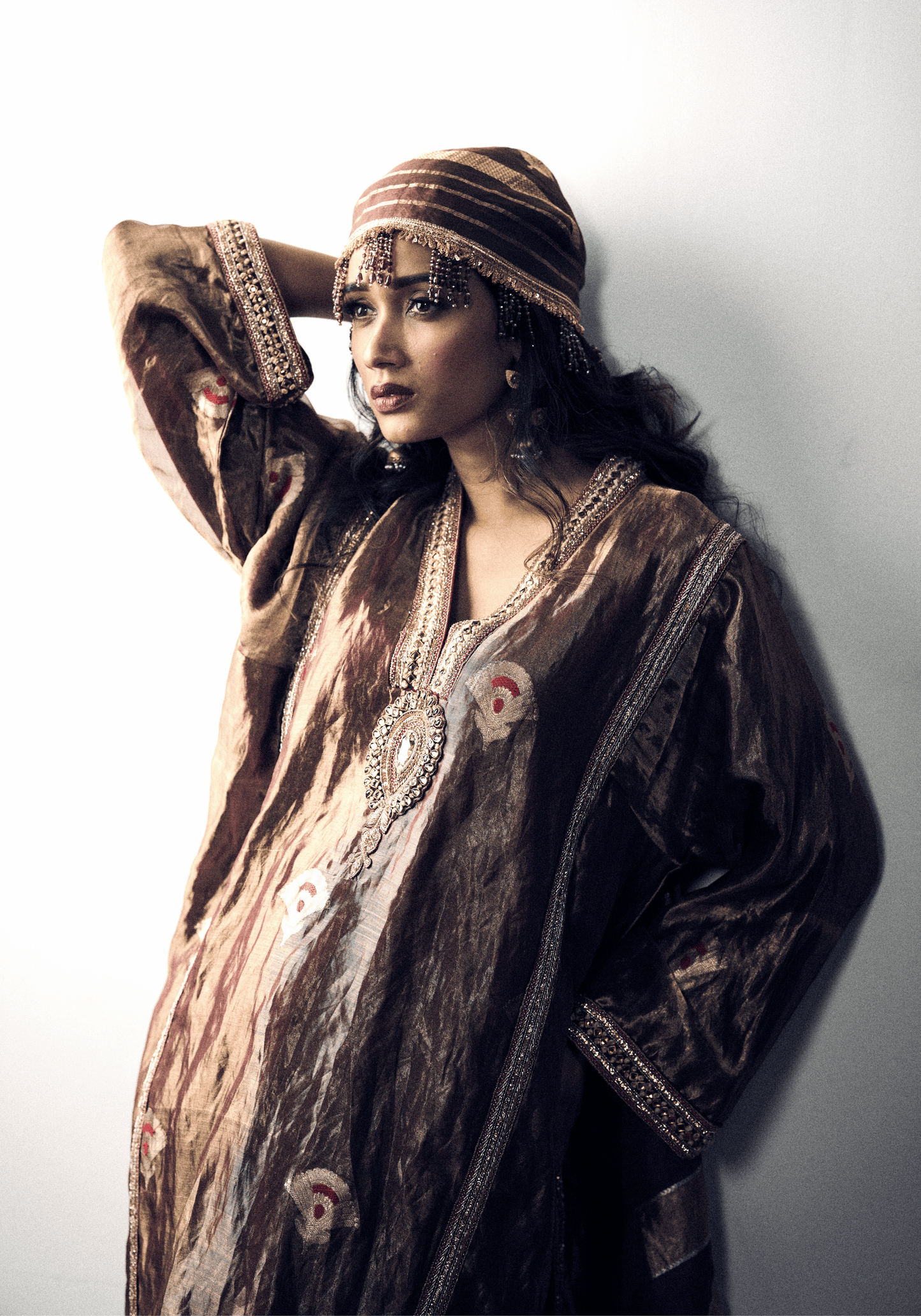 Royal Bronze Kaftan Kurti Set