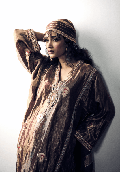 Royal Bronze Kaftan Kurti Set