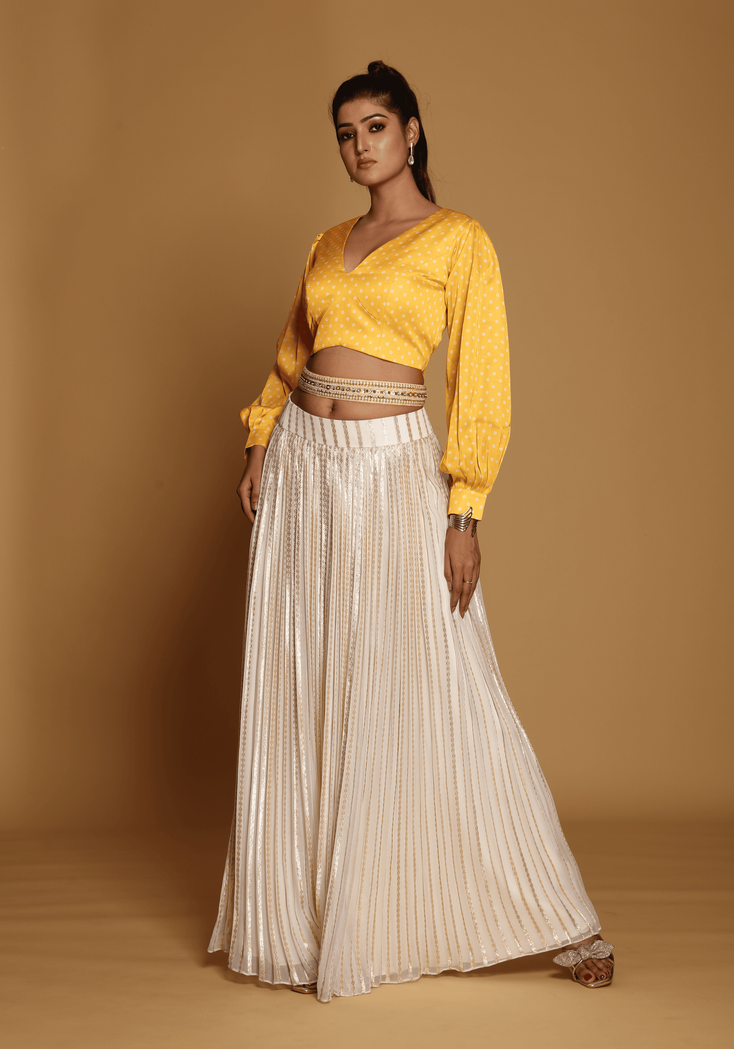 Sunshine Crop Top Lehenga Set
