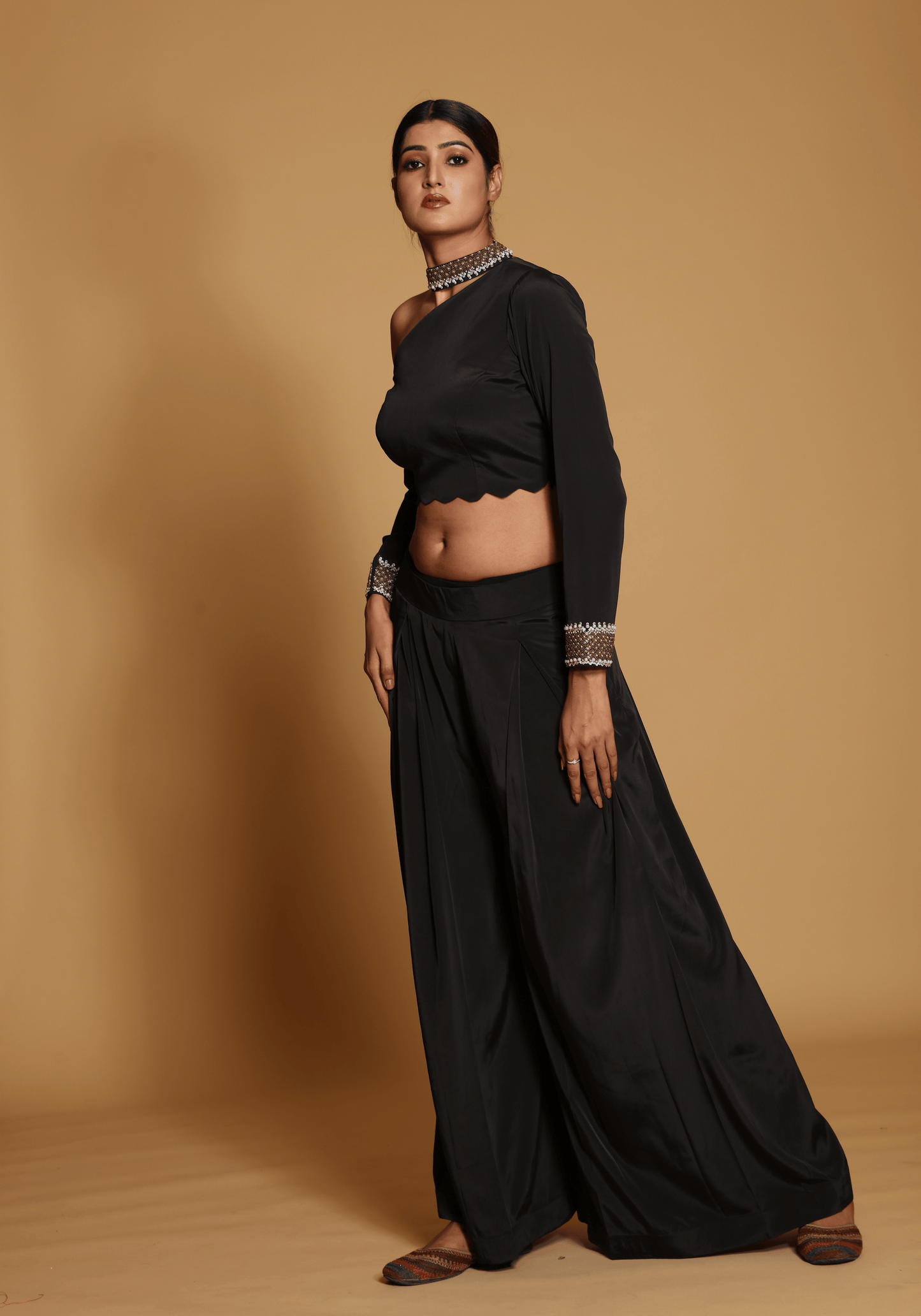 Midnight One-Shoulder Co-Ord Set