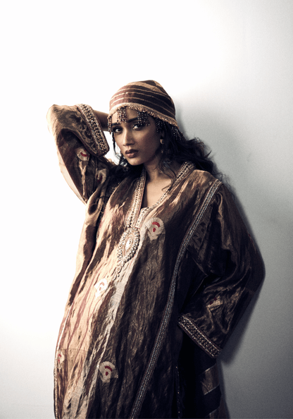 Royal Bronze Kaftan Kurti Set
