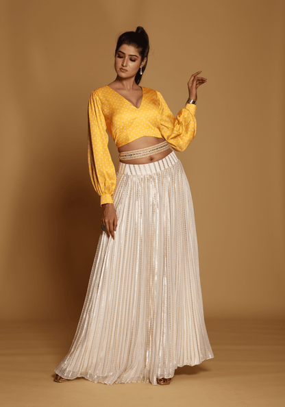 Sunshine Crop Top Lehenga Set