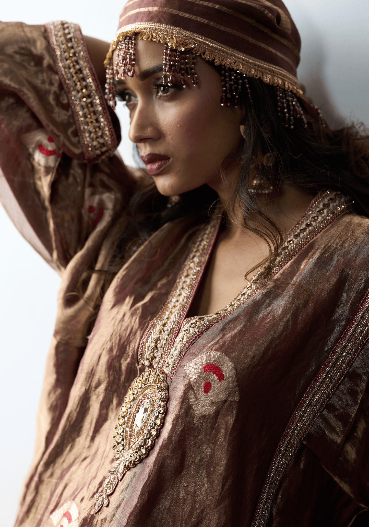 Royal Bronze Kaftan Kurti Set
