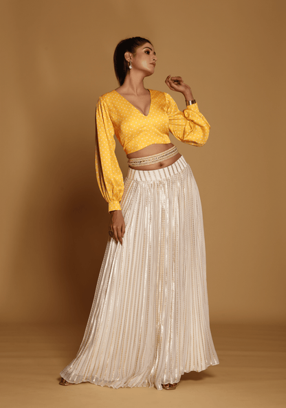 Sunshine Crop Top Lehenga Set