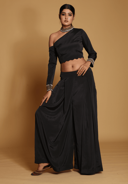 Midnight One-Shoulder Co-Ord Set