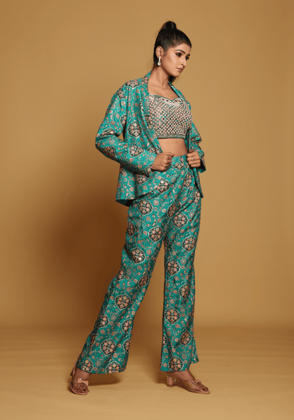 Emerald Brocade Co-Ord Set