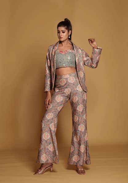 Blush Mirrorwork Co-Ord Set