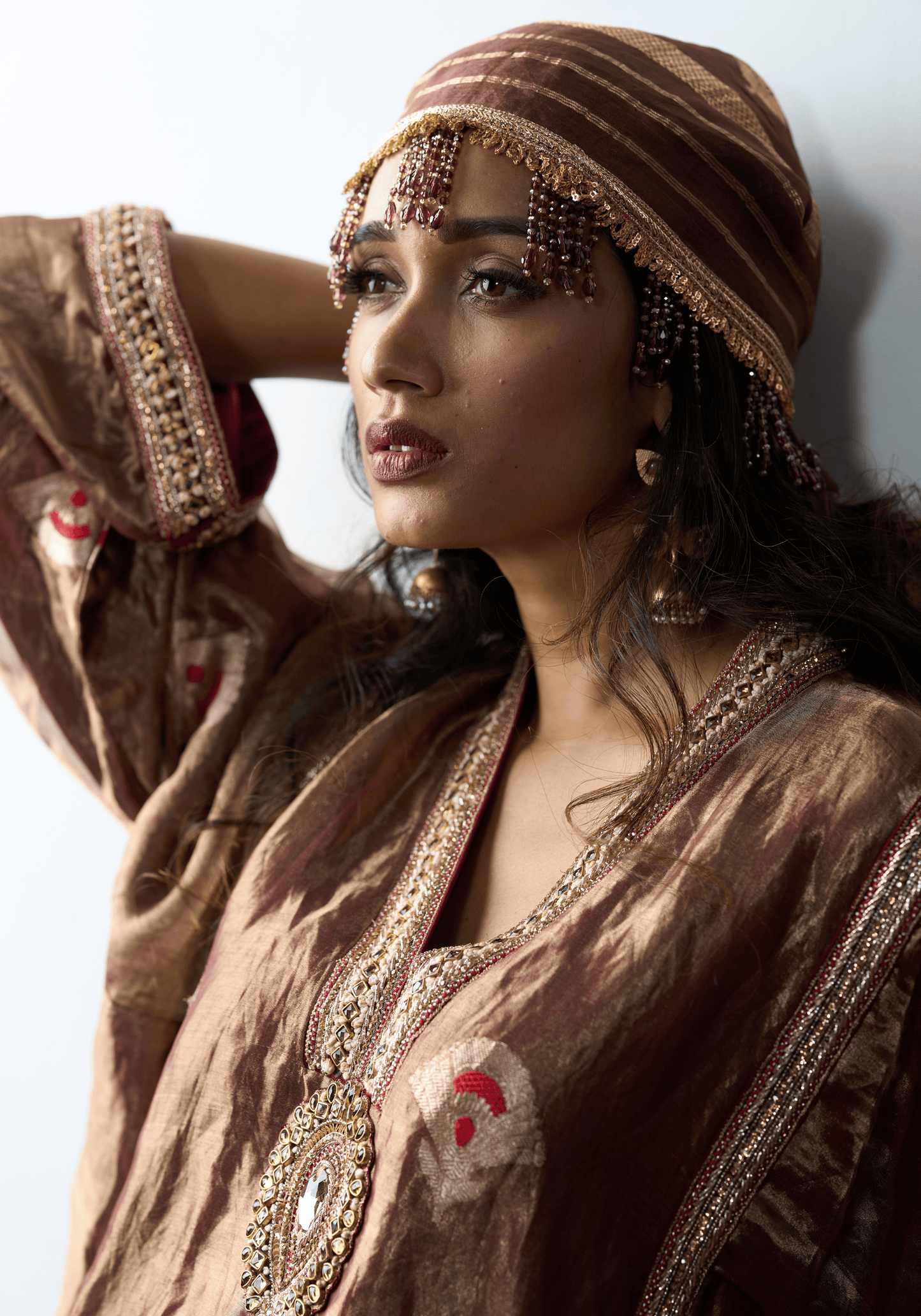 Royal Bronze Kaftan Kurti Set