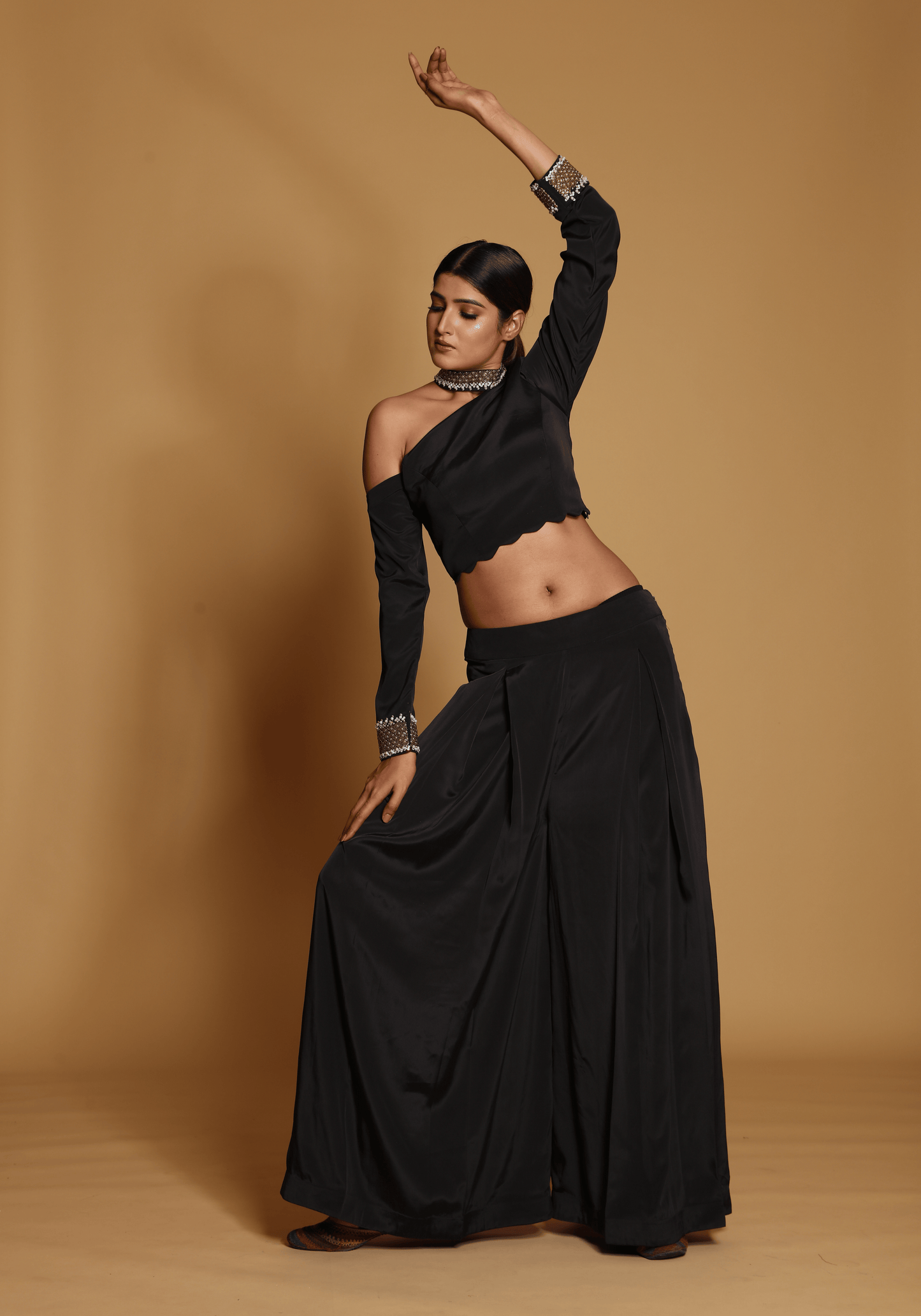 Midnight One-Shoulder Co-Ord Set
