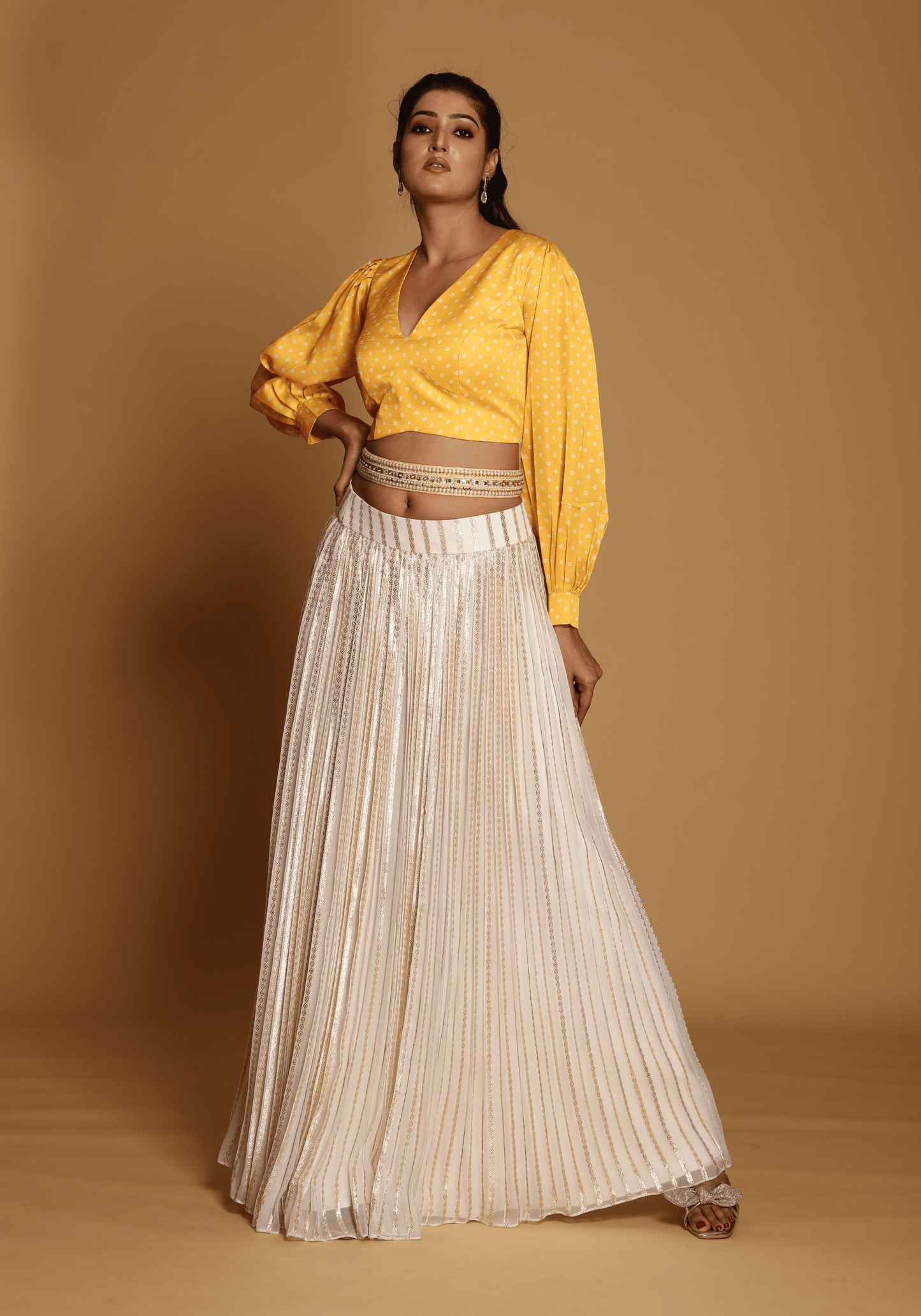 Sunshine Crop Top Lehenga Set