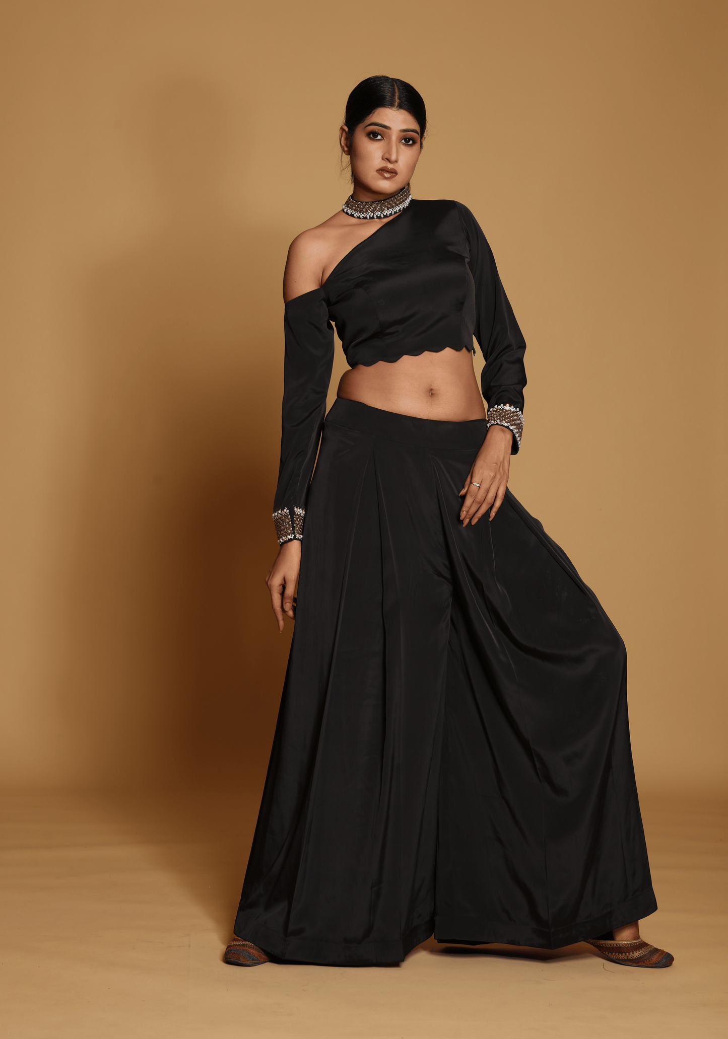 Midnight One-Shoulder Co-Ord Set