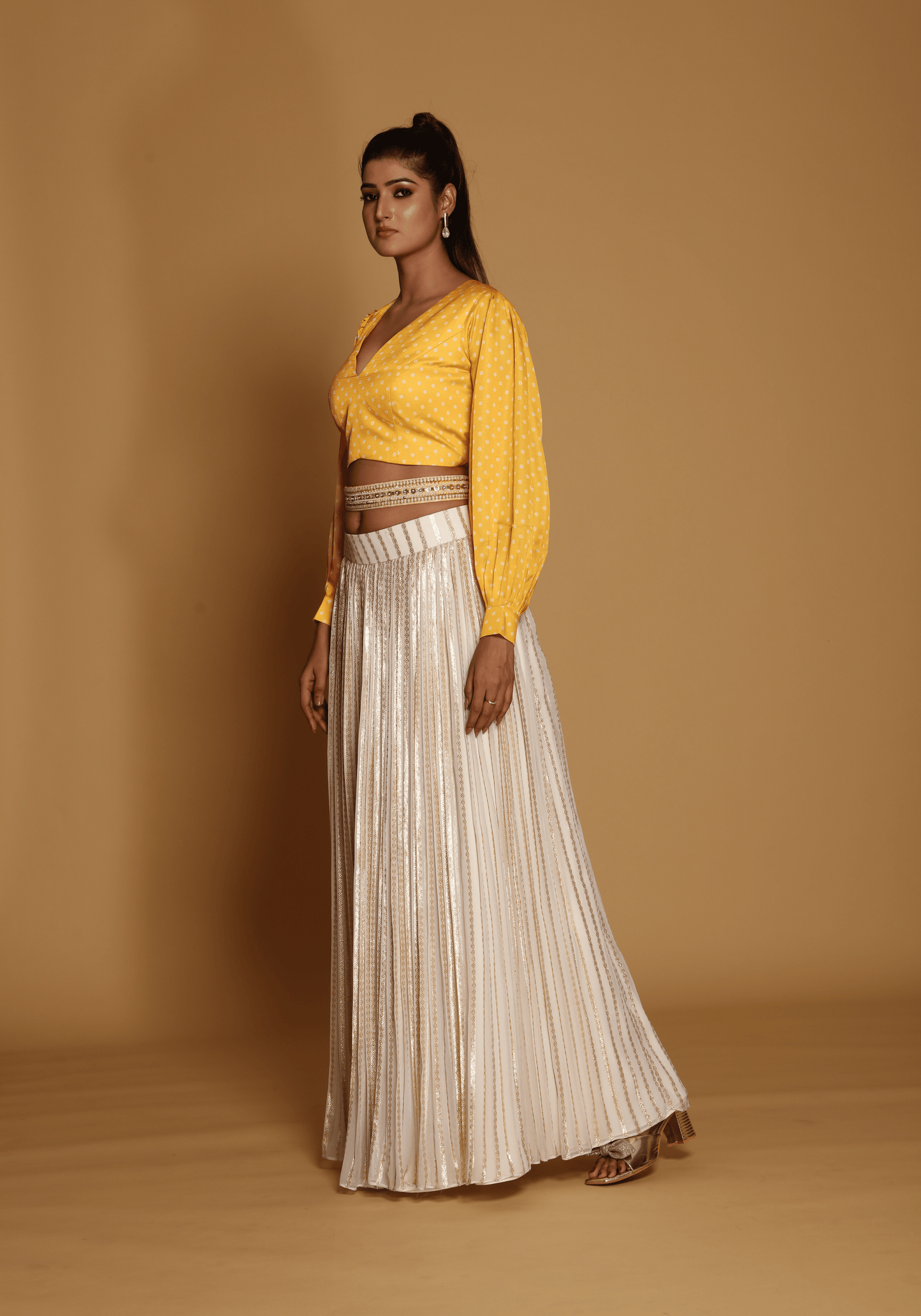Sunshine Crop Top Lehenga Set