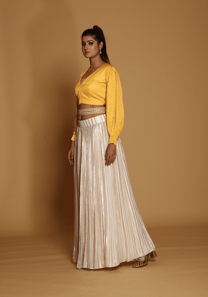 Sunshine Crop Top Lehenga Set