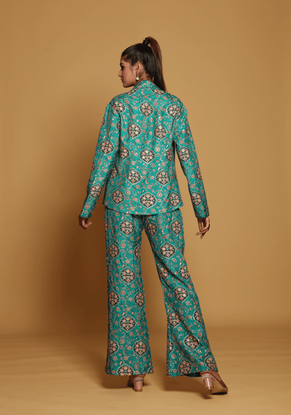 Emerald Brocade Co-Ord Set