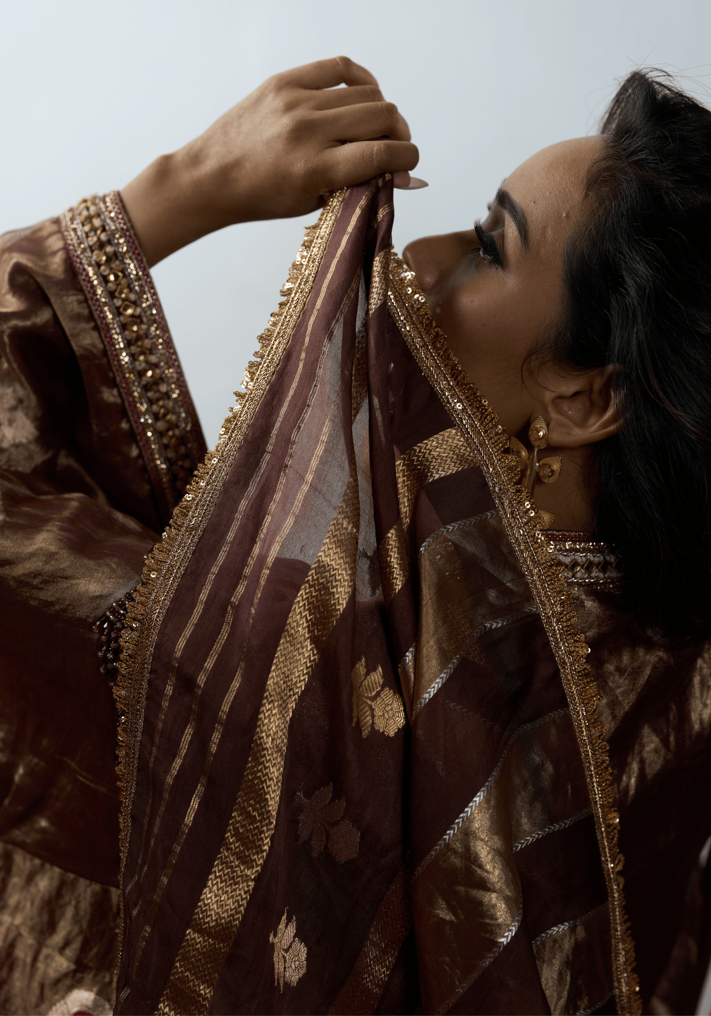Royal Bronze Kaftan Kurti Set