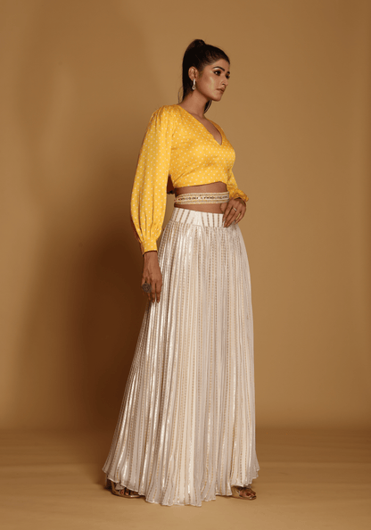 Sunshine Crop Top Lehenga Set