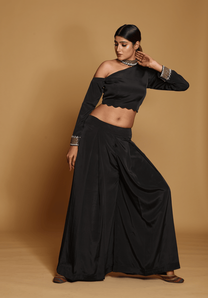 Midnight One-Shoulder Co-Ord Set